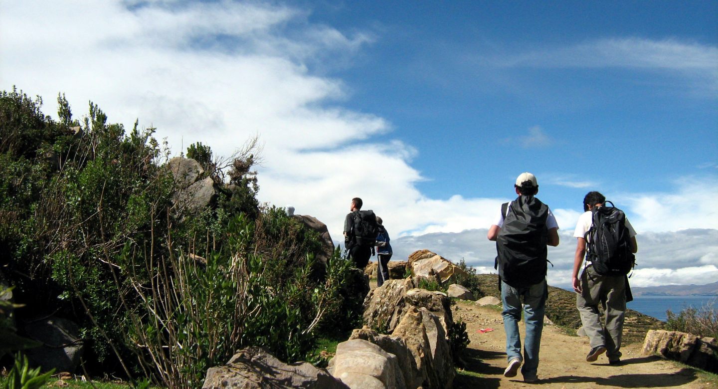 The backpacker-in-the-trails