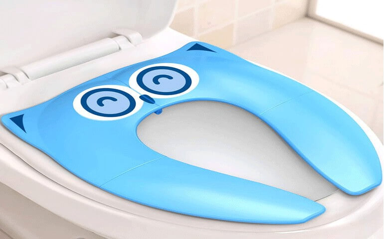 Kid PP Potty Training Travel Portable Foldable Toddler Toilet Safe Seat Durable 