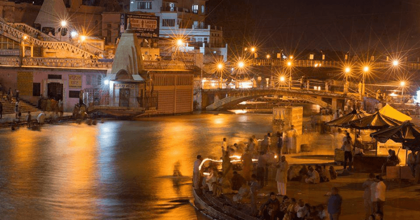 Haridwar at night