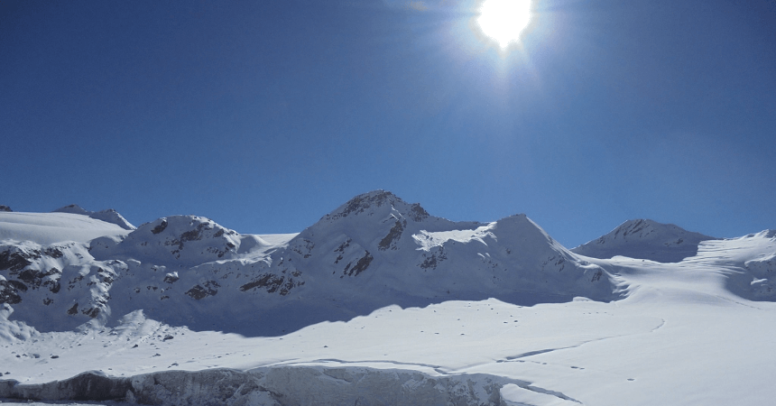 Snow Covered Mayali Pass Sun