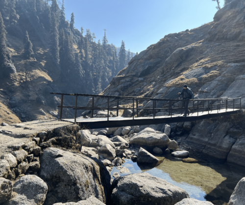Kareri Lake Trek Bridge Crossing Scoutripper